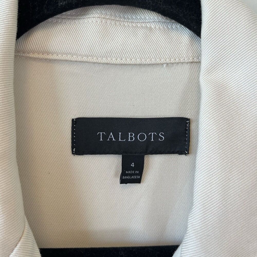 Talbots Tie Waist Vest Cream Resort Safari Outdoors Quiet Luxury Women’s Size 4 - Picture 10 of 13